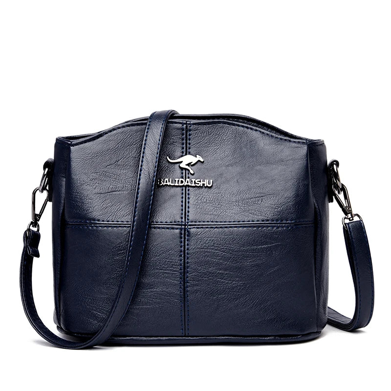Bolsa em couro Sintético macio Casual Crossbody, feminino de alta qualidade - Balidaishu