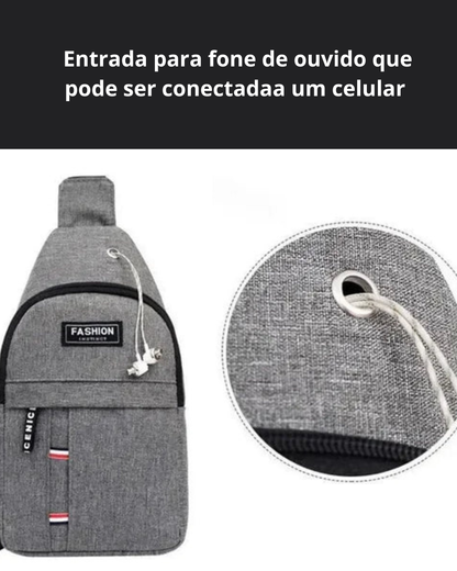 Pochete masculina em Nylon impermeável  com alça ajustável