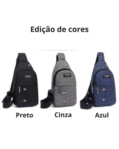 Pochete masculina em Nylon impermeável  com alça ajustável