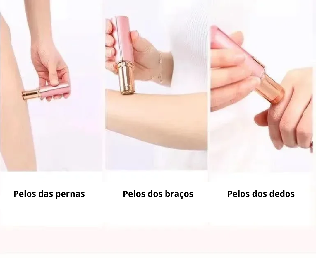 Mini Aparador elétrico para mulheres, em formato de batom, indolor e eficaz, remoção de pelos faciais e outros