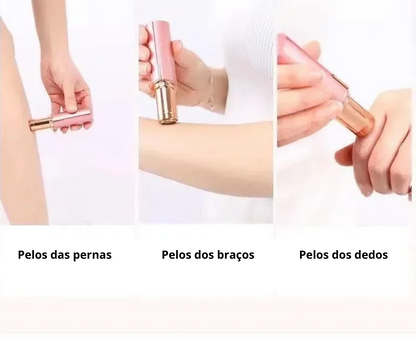 Mini Aparador elétrico para mulheres, em formato de batom, indolor e eficaz, remoção de pelos faciais e outros
