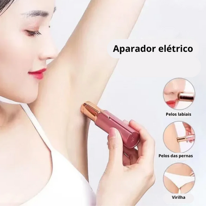 Mini Aparador elétrico para mulheres, em formato de batom, indolor e eficaz, remoção de pelos faciais e outros