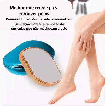 Depilador De Cristal nano Indolor Reutilizável Ferramenta De Beleza Unisex, Fácil De Limpar, Fácil de Usar em Todos os Tipos de Pele