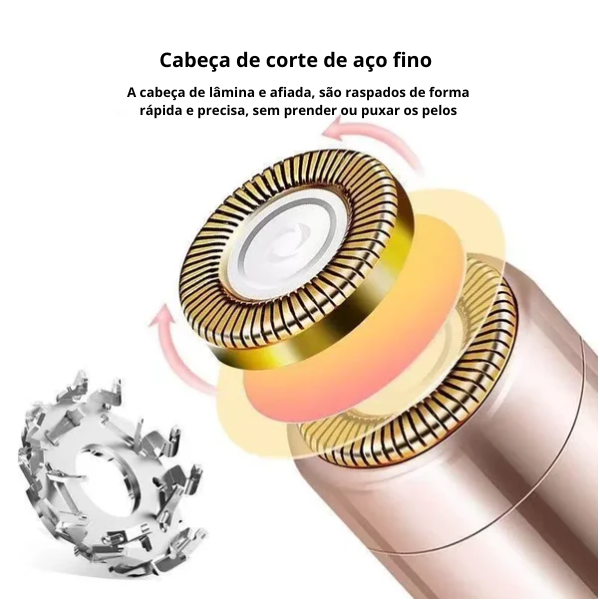 Mini Aparador elétrico para mulheres, em formato de batom, indolor e eficaz, remoção de pelos faciais e outros