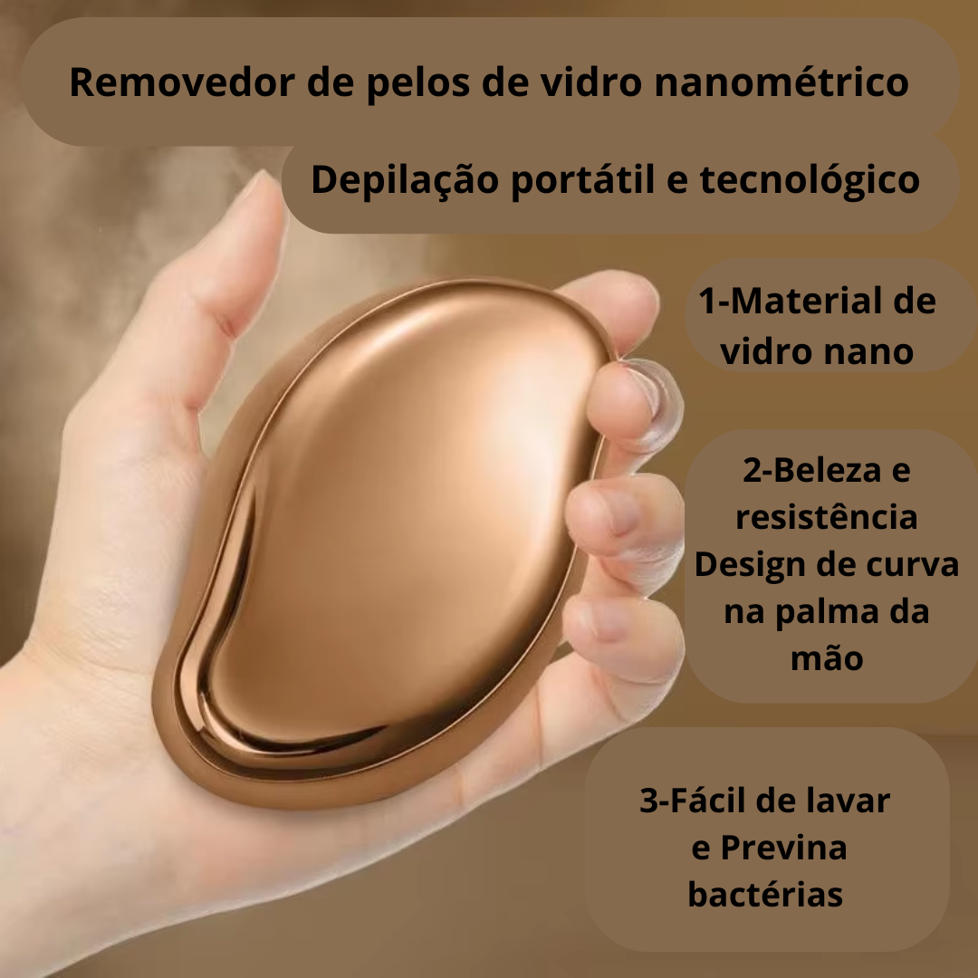 Depilador De Cristal nano Indolor Reutilizável Ferramenta De Beleza Unisex, Fácil De Limpar, Fácil de Usar em Todos os Tipos de Pele