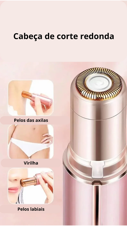Mini Aparador elétrico para mulheres, em formato de batom, indolor e eficaz, remoção de pelos faciais e outros