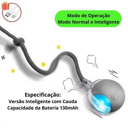 Bola interativa e inteligente para cães e gatos, rolante, automática e elétrica