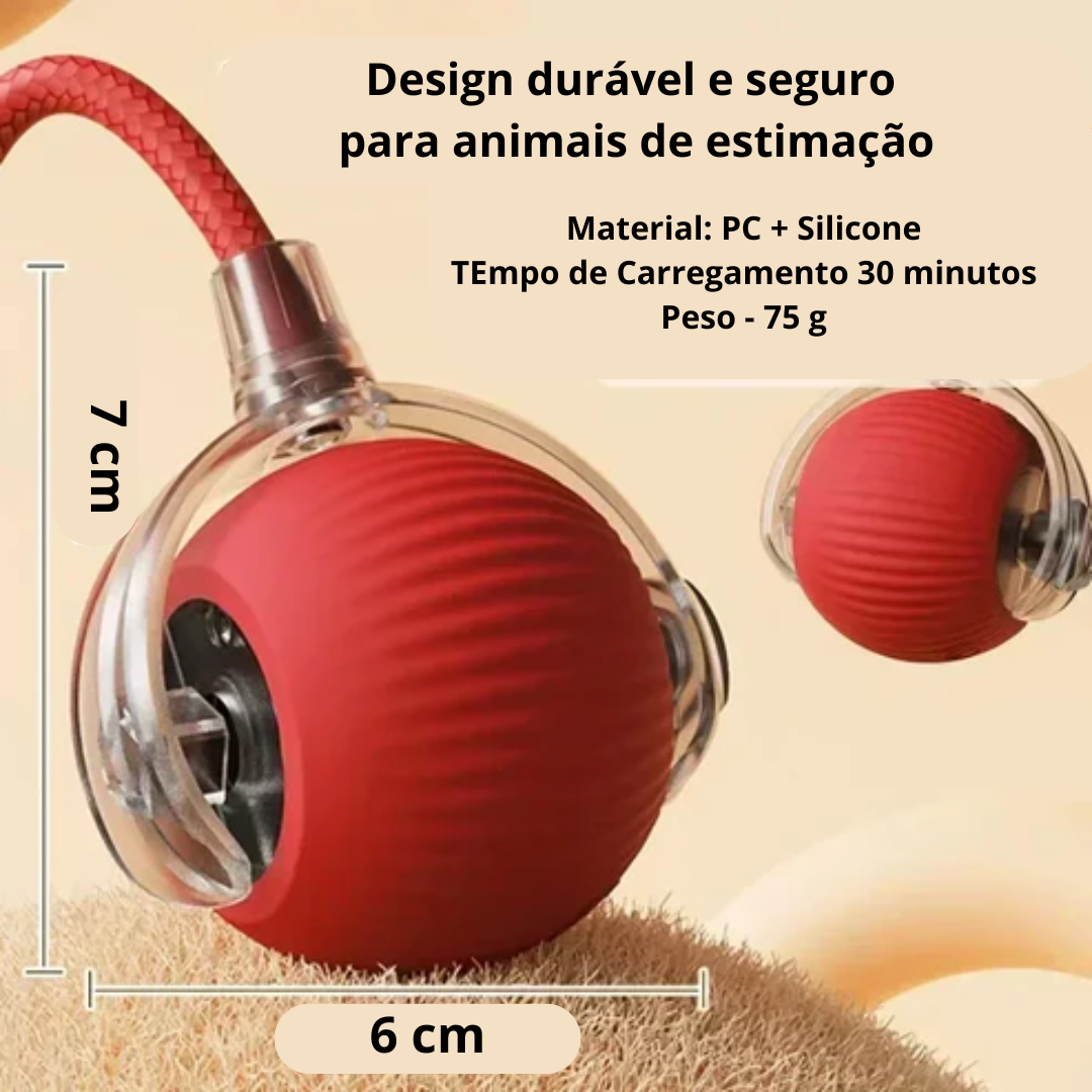 Bola interativa e inteligente para cães e gatos, rolante, automática e elétrica