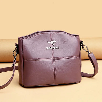 Bolsa em  couro Sintético macio Casual Crossbody, feminino  de alta qualidade - Balidaishu