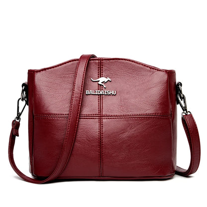 Bolsa em  couro Sintético macio Casual Crossbody, feminino  de alta qualidade - Balidaishu