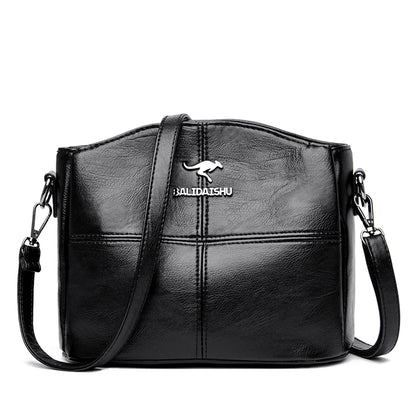 Bolsa em  couro Sintético macio Casual Crossbody, feminino  de alta qualidade - Balidaishu