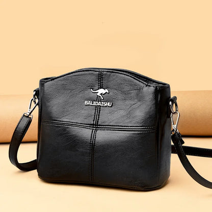 Bolsa em  couro Sintético macio Casual Crossbody, feminino  de alta qualidade - Balidaishu