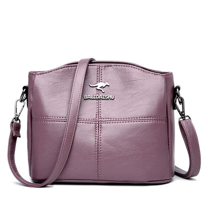 Bolsa em  couro Sintético macio Casual Crossbody, feminino  de alta qualidade - Balidaishu