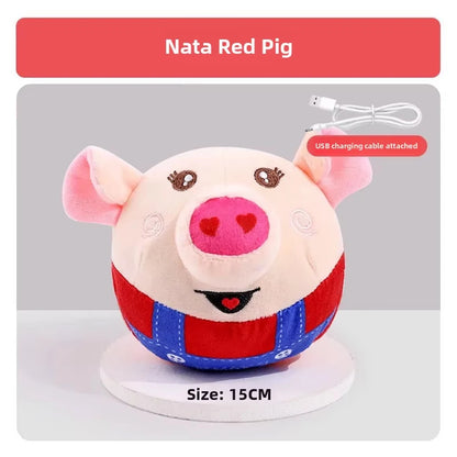 Bola de pelúcia elétrica para cães recarregável por USB