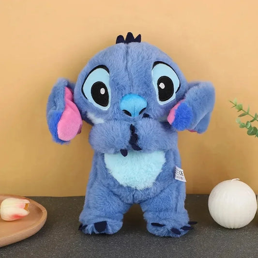 Pelúcia Disney Stitch, acompanhante para dormir, som relaxante, musical, com airbag e luz, e que respira