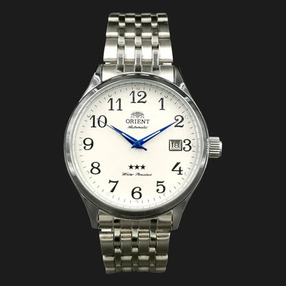 Relógio de pulso masculino Marca Oriente de luxo todo em aço automático mecânico tourbillon