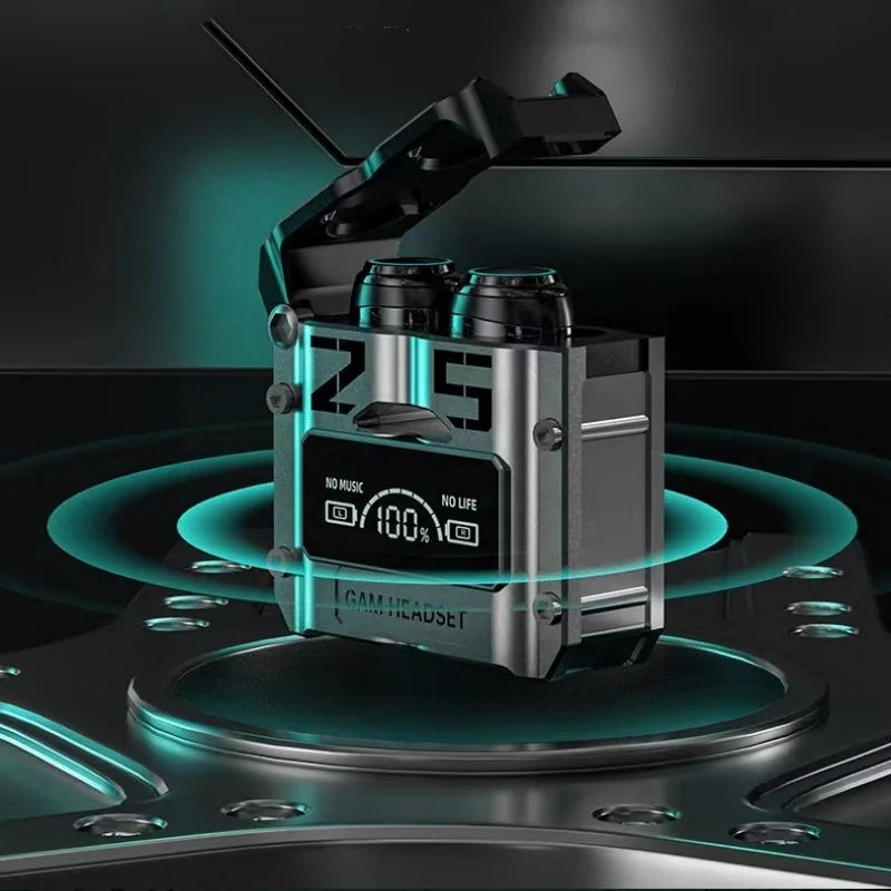 Fone De Ouvido Esportivo TWS M25 Sem Fio Bluetooth 5.3 Earbuds Com Microfone LED Estéreo