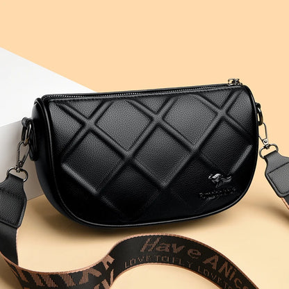 Bolsa de couro genuíno bovino de luxo,  transversal de ombro de alta qualidade