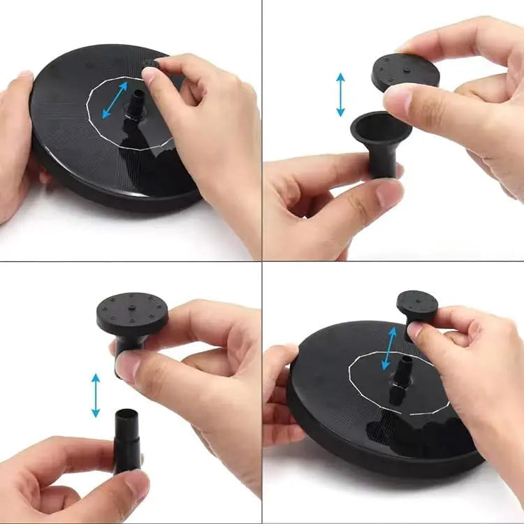 Mini Fonte e bomba dágua Solar com 6 Bicos – Ideal para  Jardins, Piscinas, Lagos e Elementos Aquáticos