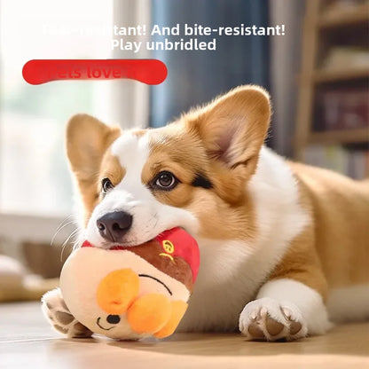 Bola de pelúcia elétrica para cães recarregável por USB