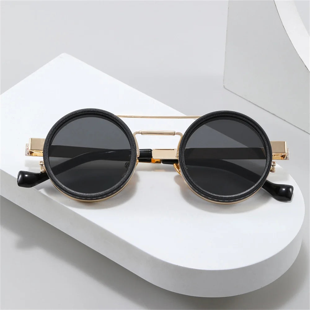 Óculos de sol com lentes ajustável KLASSNUM ND9 Unissex, com escurecimento, redondos e polarizados