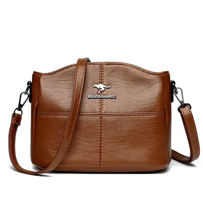 Bolsa em  couro Sintético macio Casual Crossbody, feminino  de alta qualidade - Balidaishu