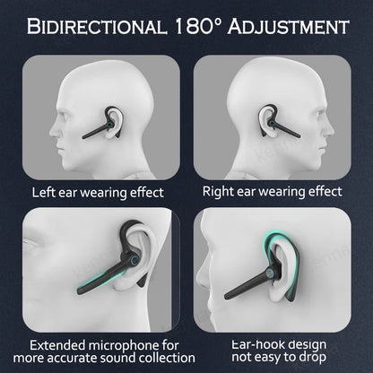 Fone de ouvido Bluetooth com microfone auriculares  Wireless á prova d'água