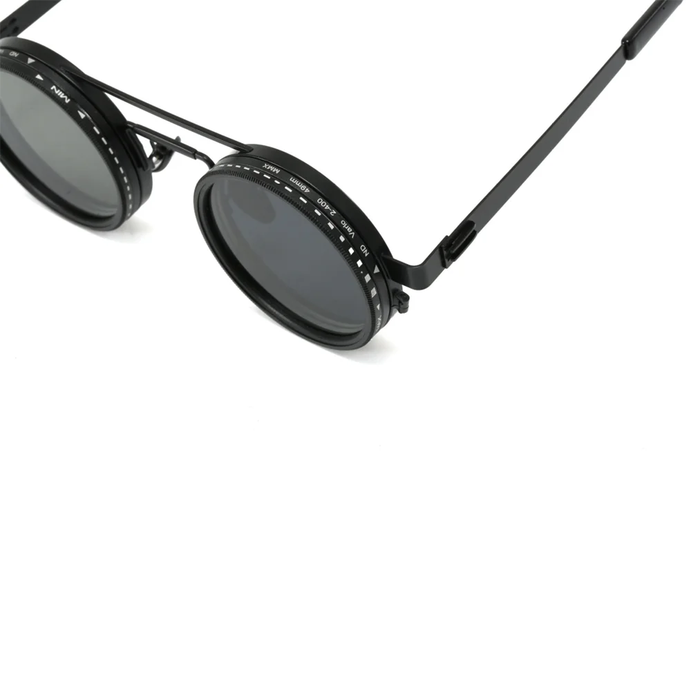 Óculos de sol com lentes ajustável KLASSNUM ND9 Unissex, com escurecimento, redondos e polarizados
