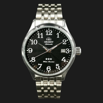 Relógio de pulso masculino Marca Oriente de luxo todo em aço automático mecânico tourbillon
