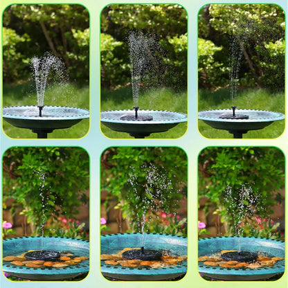 Mini Fonte e bomba dágua Solar com 6 Bicos – Ideal para  Jardins, Piscinas, Lagos e Elementos Aquáticos