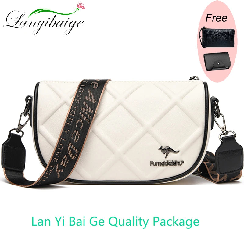 Bolsa de couro genuíno bovino de luxo,  transversal de ombro de alta qualidade