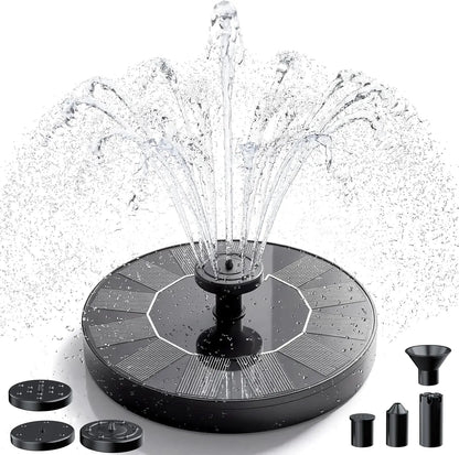 Mini Fonte e bomba dágua Solar com 6 Bicos – Ideal para  Jardins, Piscinas, Lagos e Elementos Aquáticos